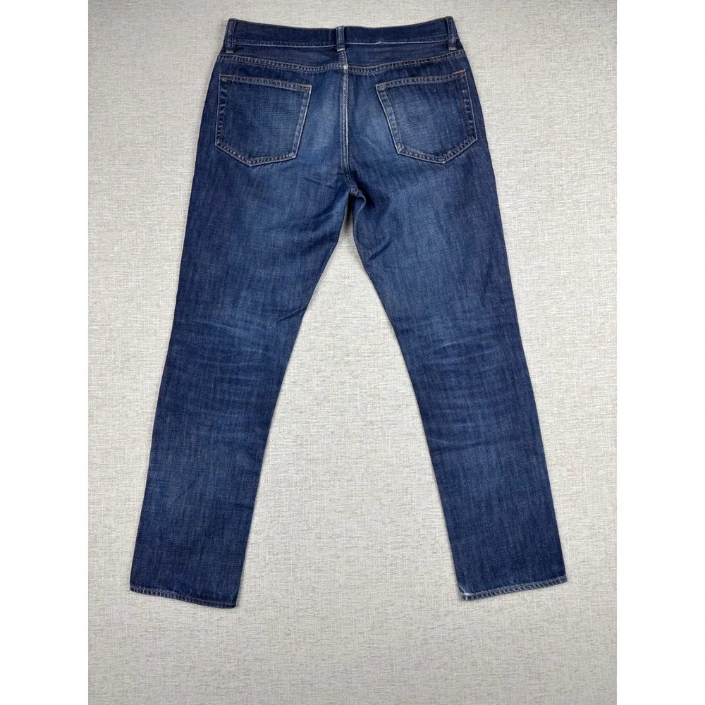 J.Crew Sutton Mens 29x30 Straight Fit Dark Wash Denim Blue Jeans